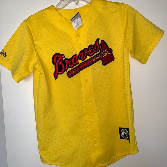 yellow atlanta braves jersey